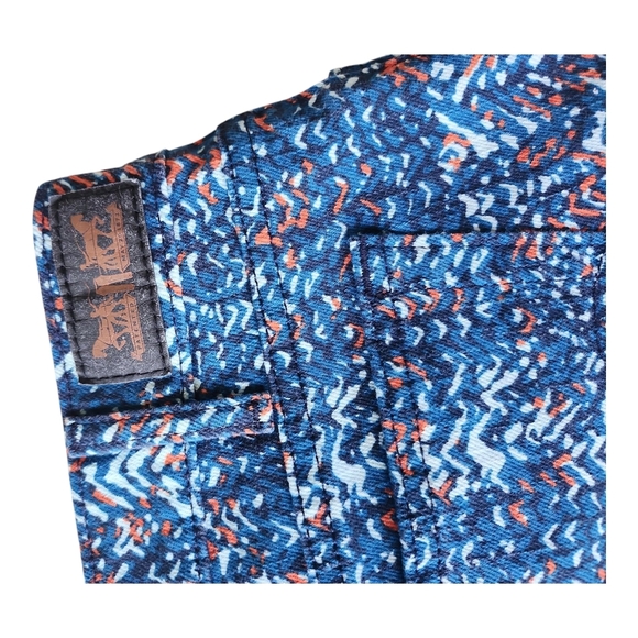 Levis Colorful Fringe Cut Off Denim Shorts 12 31 - Picture 4 of 6